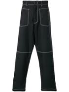 Comme Des Garçons Shirt Contrast-stitch Trousers - Black