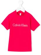 Calvin Klein Kids - Logo Rash Guard Top - Kids - Polyamide/spandex/elastane - 4 Yrs, Pink/purple