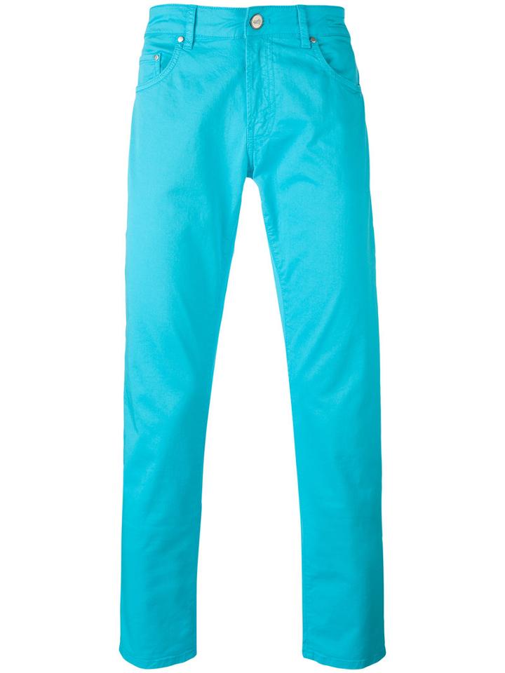 Pt01 - Classic Chino Trousers - Men - Cotton/spandex/elastane - 32, Blue, Cotton/spandex/elastane