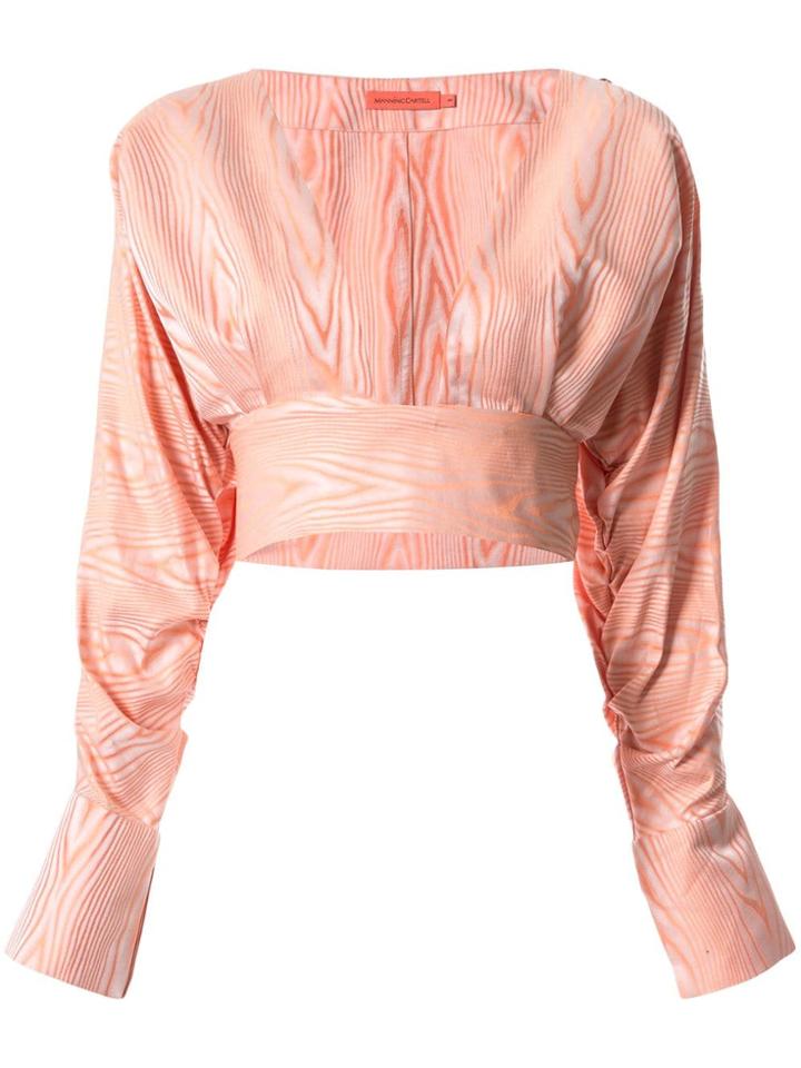 Manning Cartell Plunge Neck Cropped Blouse - Orange