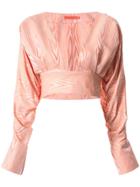 Manning Cartell Plunge Neck Cropped Blouse - Orange