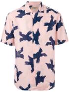 Burberry Abstract Bird Print Shirt - Pink & Purple