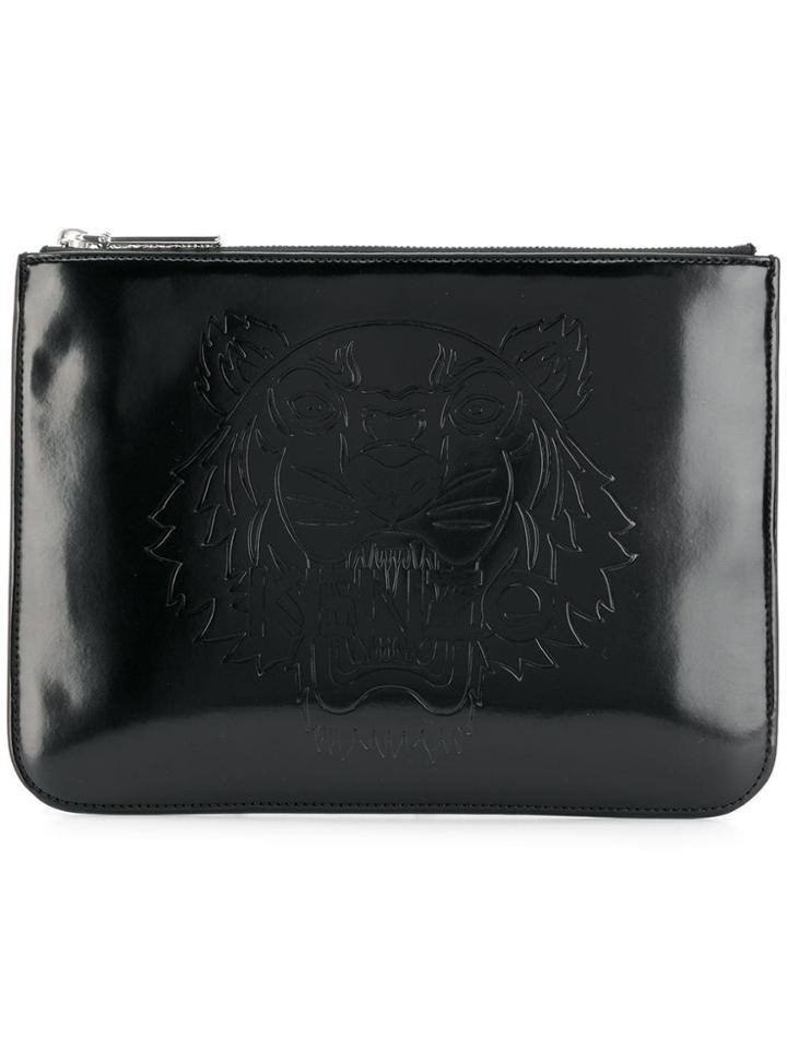 Kenzo Tiger Logo Clutch Bag - Black