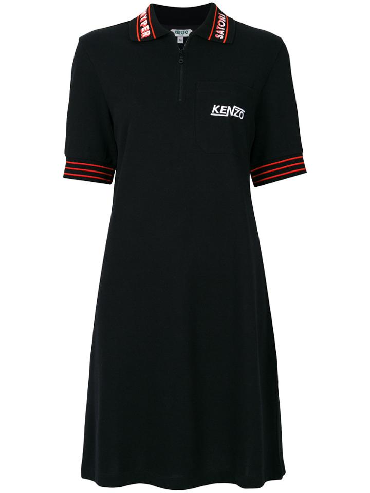 Kenzo Logo Zip Dress - Black