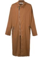 Robert Geller Long Jacket, Men's, Size: 46, Brown, Tencel/nylon/polyurethane