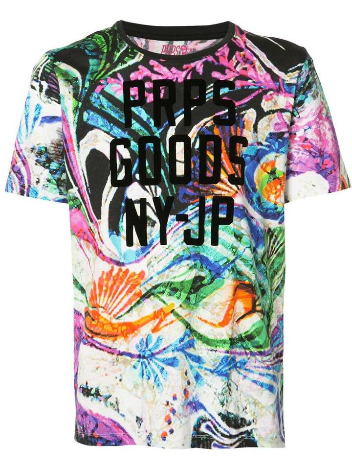 Prps All-over Flower Print T-shirt, Men's, Size: Medium, Cotton