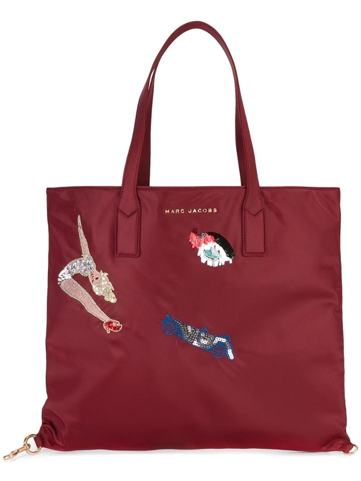 Marc Jacobs Vintage Collage Wingman Tote - Red