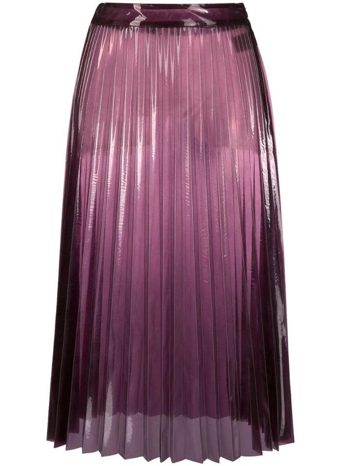 Ssheena Sheer Pleated Skirt - Pink