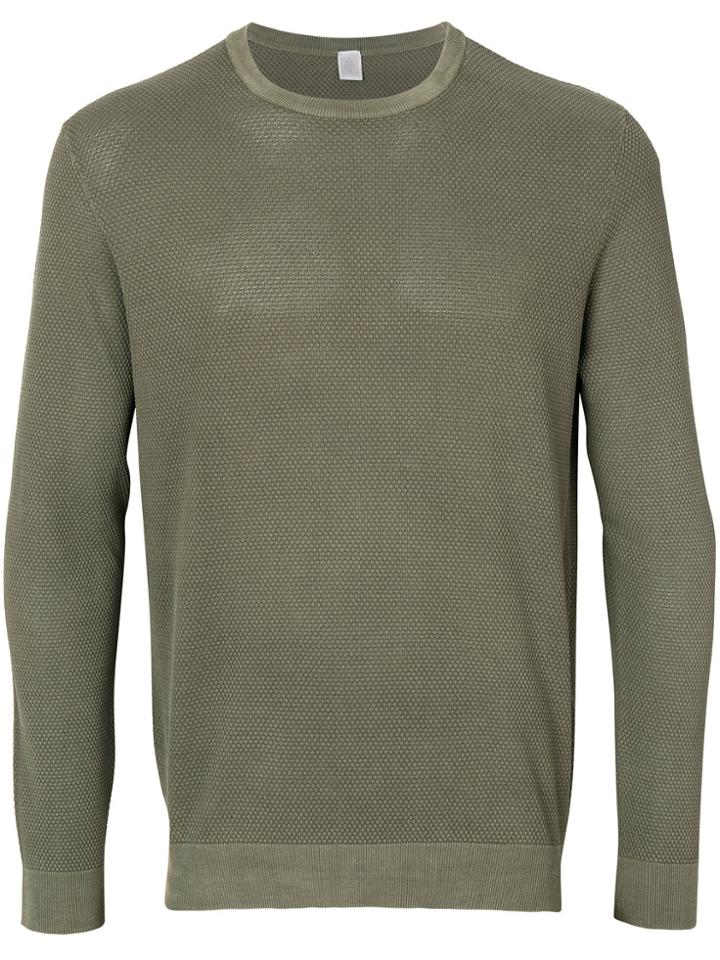 Eleventy Crew Neck Jumper - Green