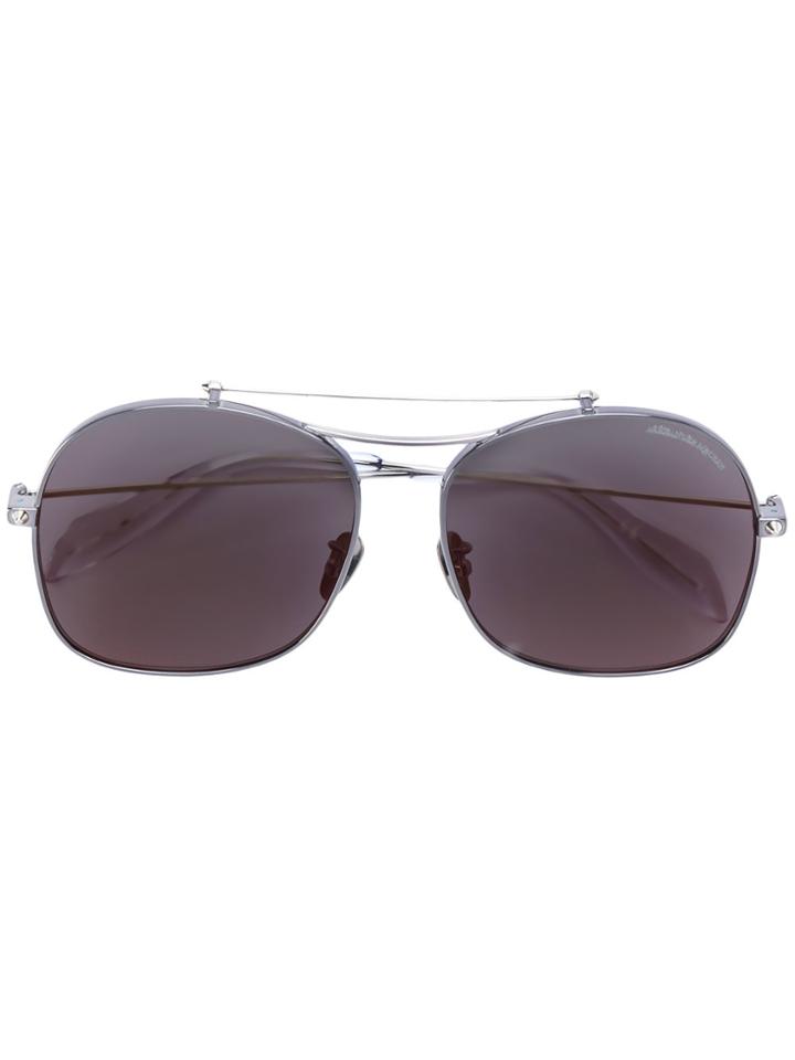 Alexander Mcqueen Eyewear Oval Shaped Sunglasses - Black