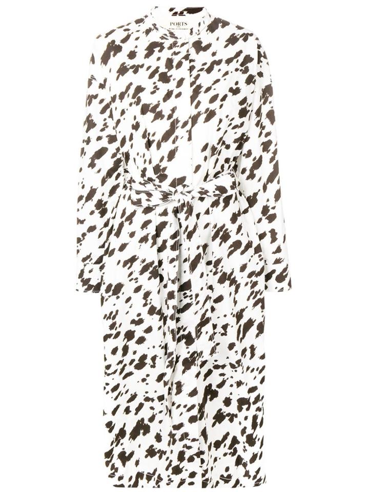 Ports 1961 Dalmatian Shirt Dress - White