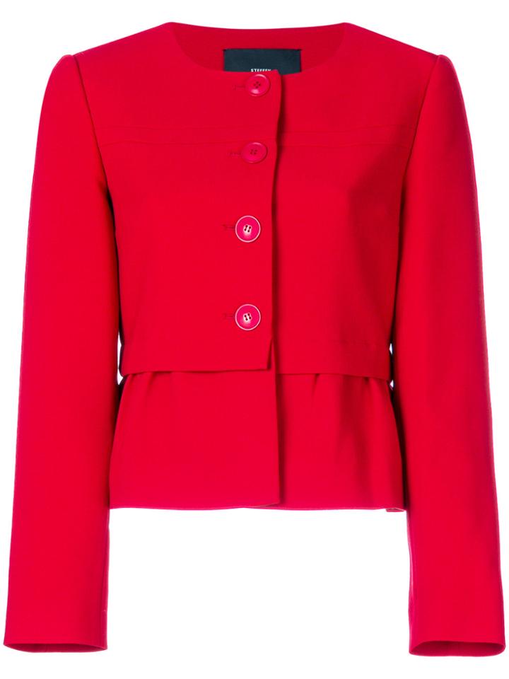 Steffen Schraut Peplum Jacket - Red