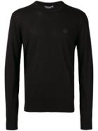 Dolce & Gabbana Embroidered Crown Jumper - Black