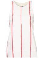 Bassike Striped High-neck Tank Top - Neutrals