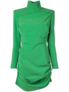Alex Perry Ruched Pierce Mini Dress - Green