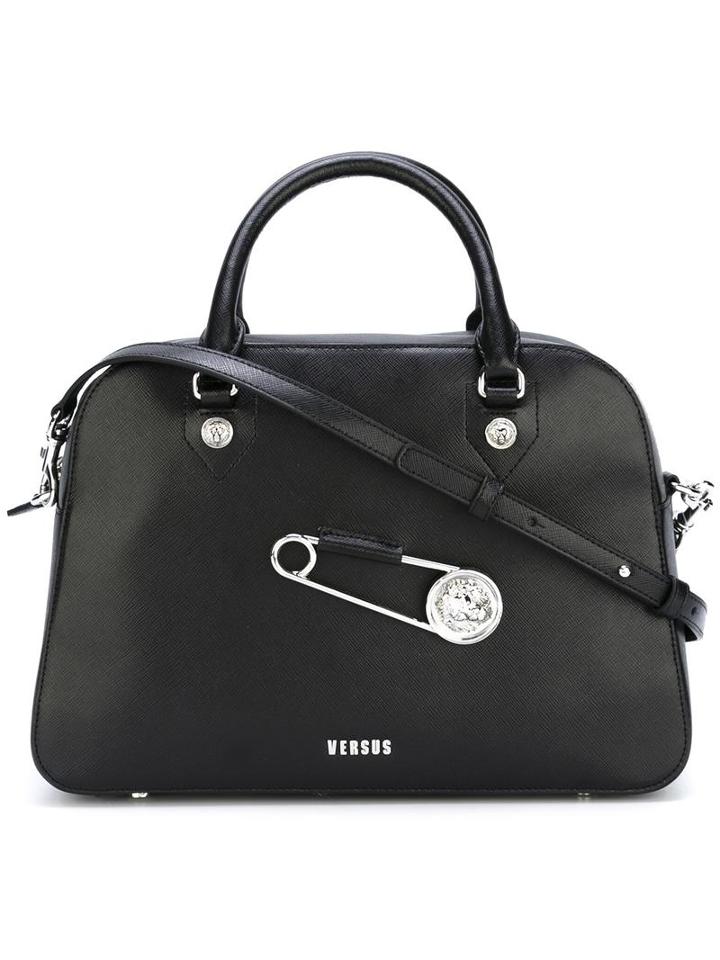 Versus Clip Appliqué Tote, Women's, Black