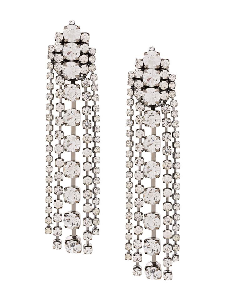 Radà Long Embellished Earrings - Metallic
