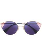 Fendi Eyewear Round Frame Sunglasses - Blue