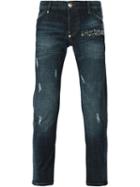 Philipp Plein Skinny Jeans, Men's, Size: 31, Blue, Spandex/elastane/cotton