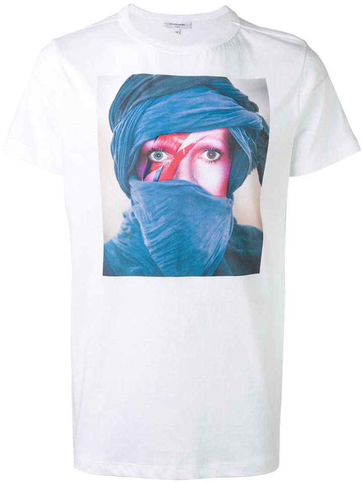 Les Benjamins Bowie Print T-shirt, Men's, Size: Small, White, Cotton