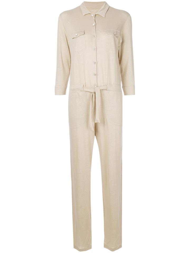 Majestic Filatures Shirt Jumpsuit - Nude & Neutrals