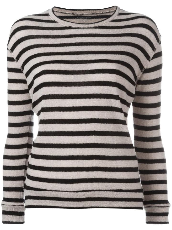 Majestic Filatures Striped Jumper - Nude & Neutrals