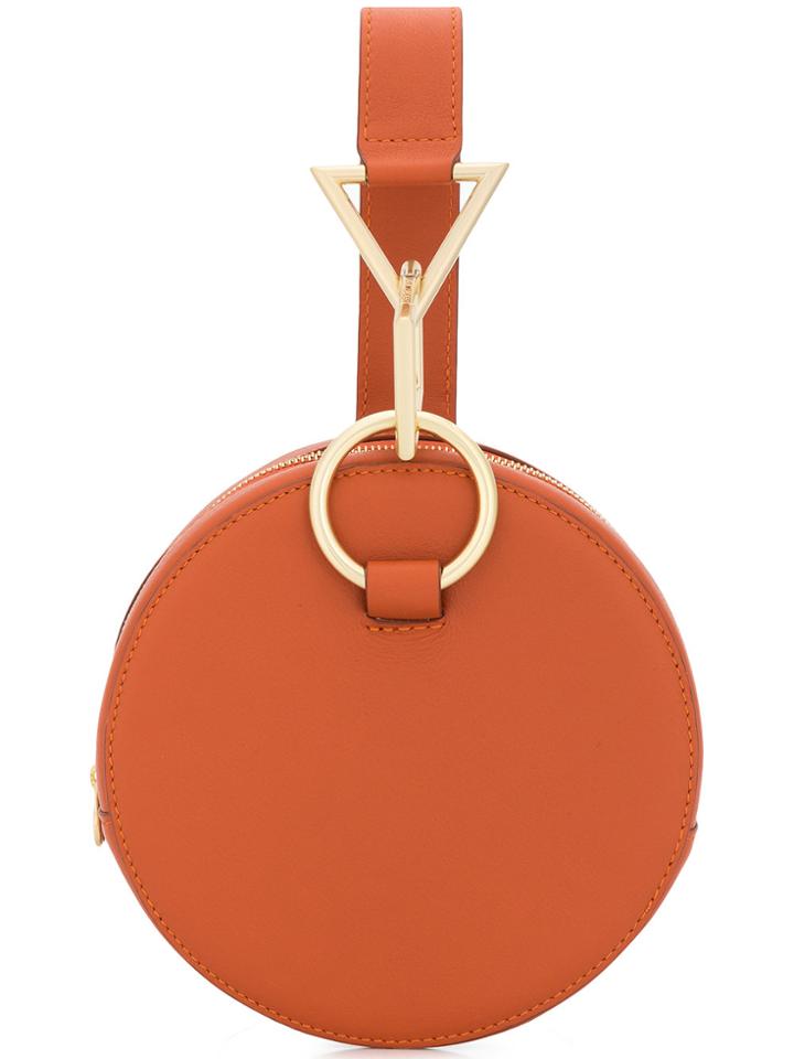 Tara Zadeh Circular Clutch Bag - Brown