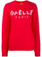 Gaelle Bonheur Logo Printed Sweatshirt - Red
