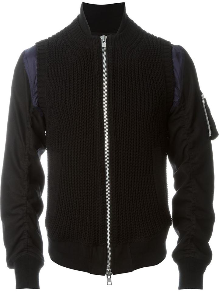 Sacai Knitted Combo Bomber Jacket