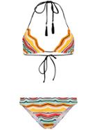 Missoni Multicoloured Zig Zag Triangle Bikini - Yellow & Orange