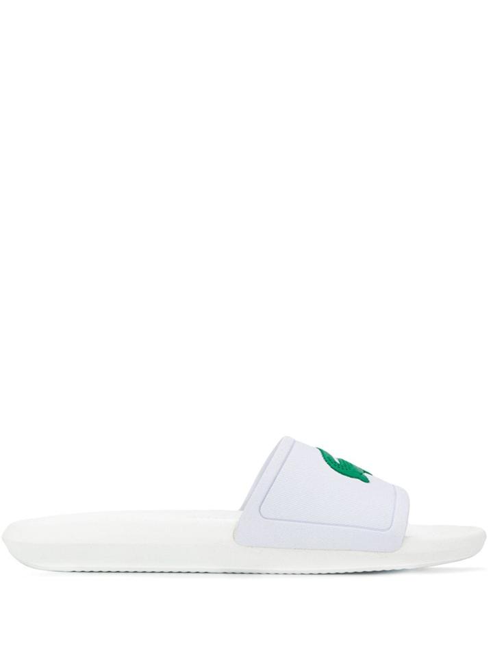Lacoste Logo Slides - White