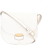 Céline Textured Shoulder Bag, Women's, White, Calf Leather