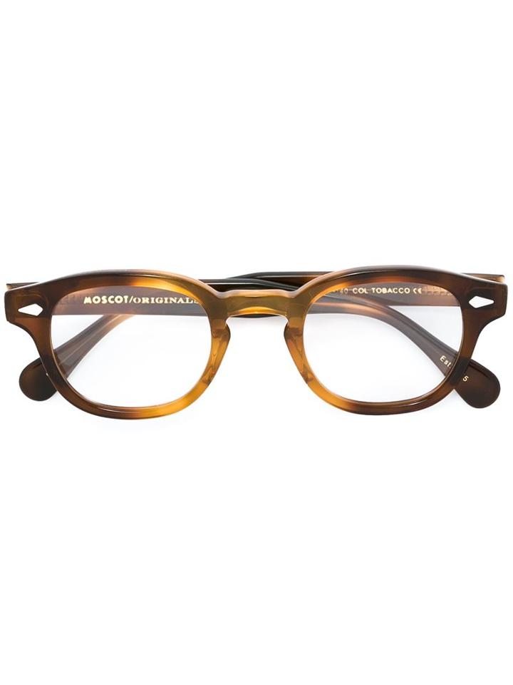 Moscot Lemtosh 44 Glasses, Brown, Acetate