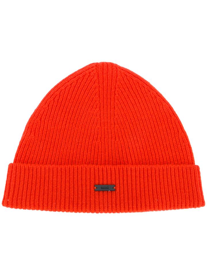 Ami Alexandre Mattiussi Fisherman's Rib Beanie - Red