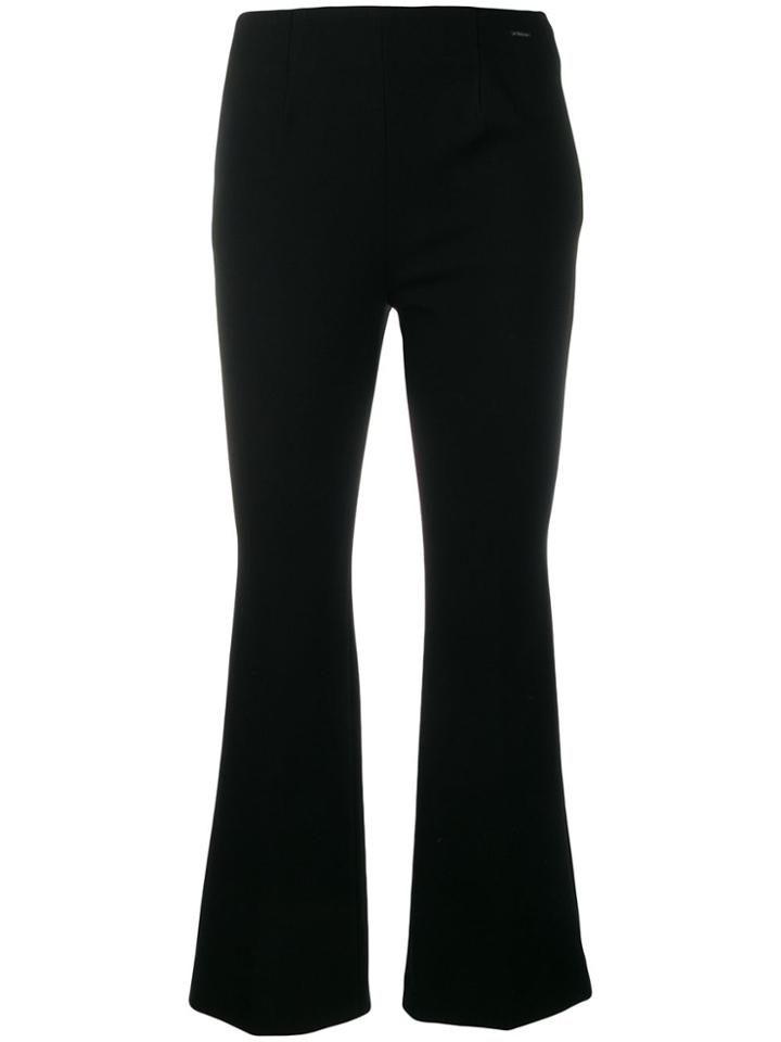 Les Copains Cropped Length Trousers - Black