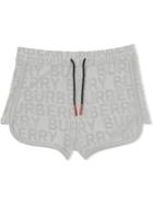 Burberry Kids Logo Towelling Drawcord Shorts - Grey