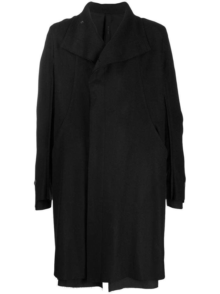 Army Of Me Layered Asymmetric Coat - Black
