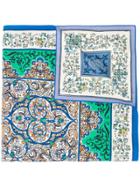 Tory Burch Grand Voyage Double-faced Scarf - Blue