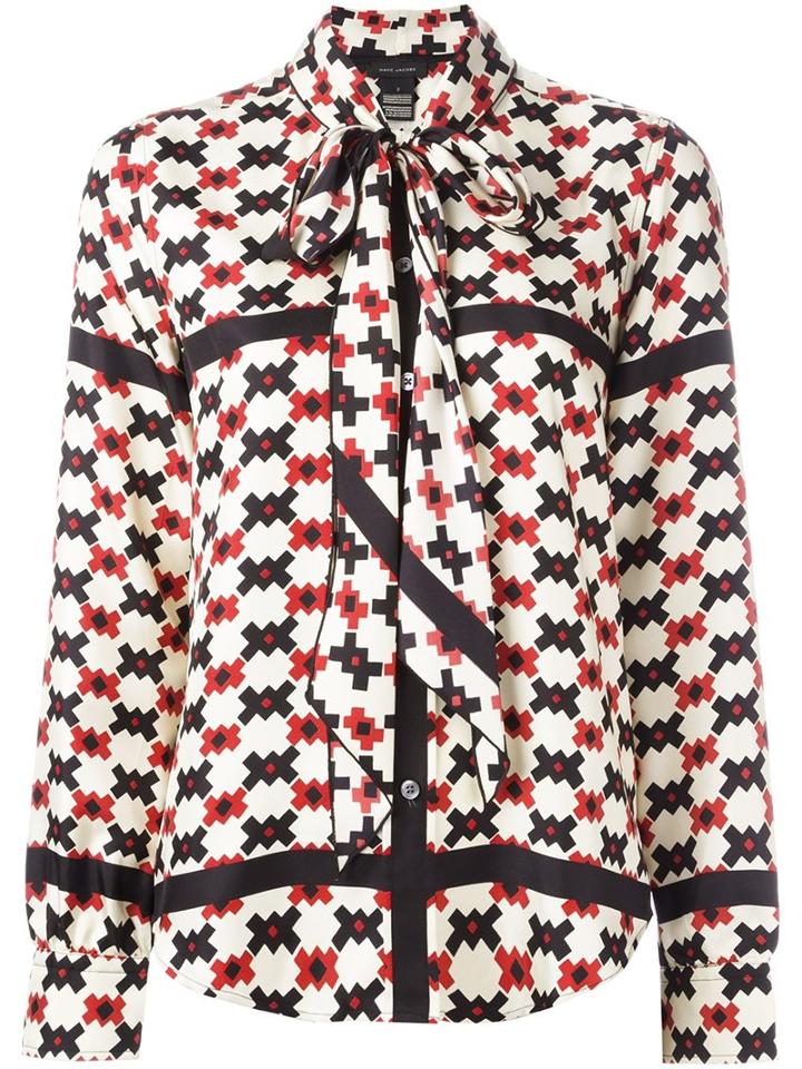 Marc Jacobs Pixel Check Shirt, Women's, Size: 4, Silk