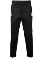 Education From Youngmachines Star Patches Chinos, Men's, Size: 3, Black, Cotton/polyurethane