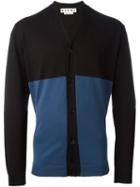 Marni Colour Block Cardigan, Men's, Size: 48, Black, Cotton