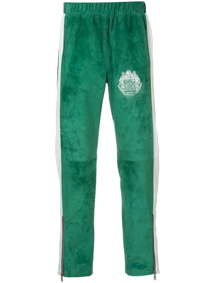 Alchemist Leather Track Pants - Green