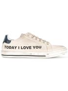 Ermanno Scervino Distressed Low-top Sneakers - Nude & Neutrals