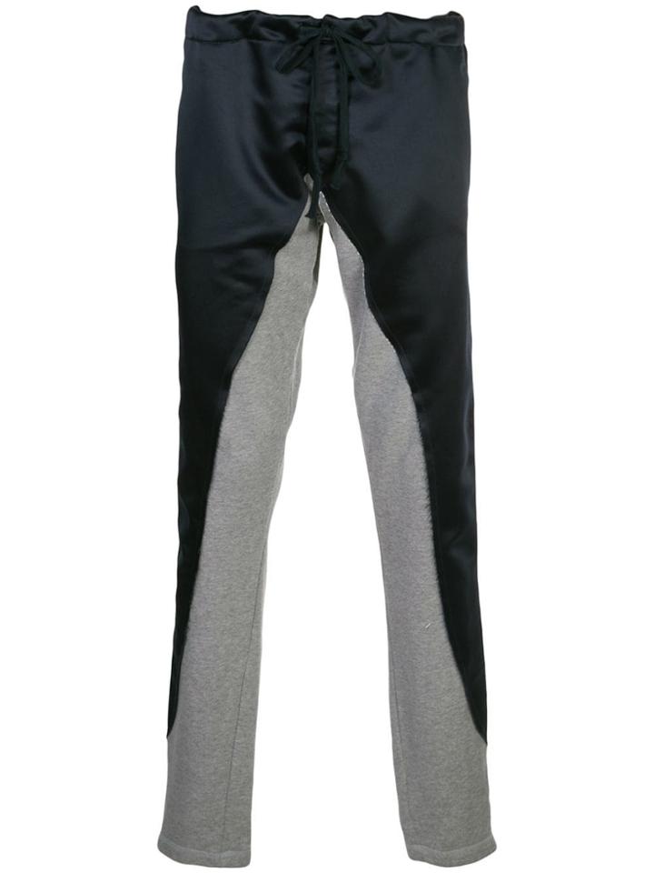 Greg Lauren Two Tone Sweatpants - Blue