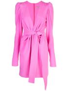 Silvia Tcherassi Belted Plunge Dress - Pink