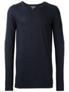 Tony Cohen Classic Long Sleeve T-shirt, Men's, Size: 54, Blue, Viscose/linen/flax