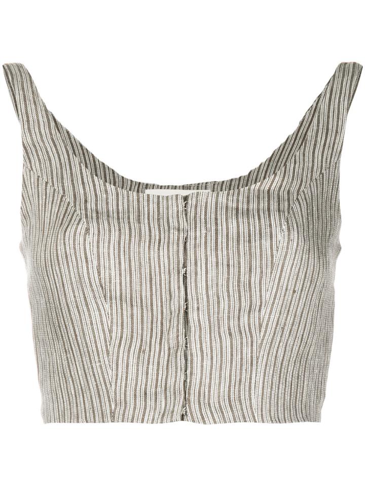 Mara Hoffman Aisha Striped Crop Top - Brown