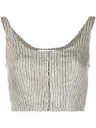 Mara Hoffman Aisha Striped Crop Top - Brown
