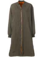 Army Yves Salomon Reversible Zipped Coat - Green