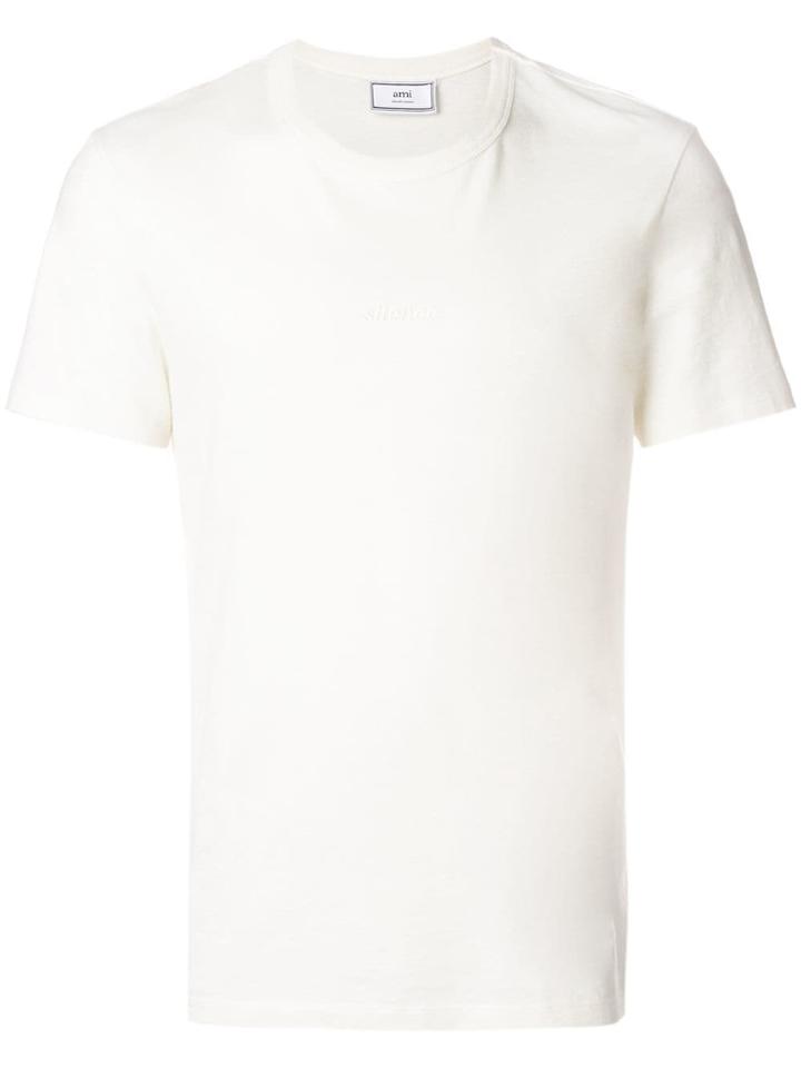 Ami Alexandre Mattiussi T-shirt With Silence Embroidery - White